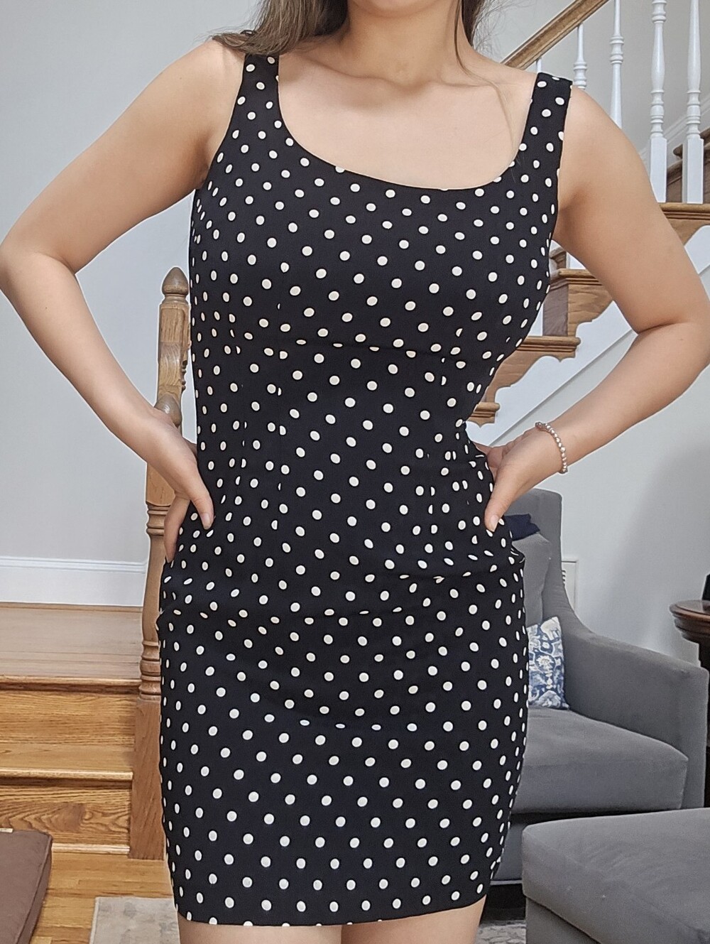Laundry by Shelli Segal Vintage Polka Dot Rayon Dress Size 6